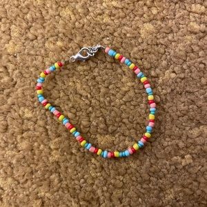 Fun colourful beaded 6 inch bracelet